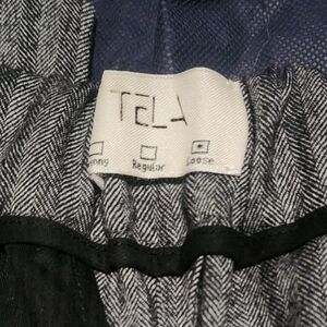 Tela Loose Fit Grey Stripe Trouser Size Extra Small